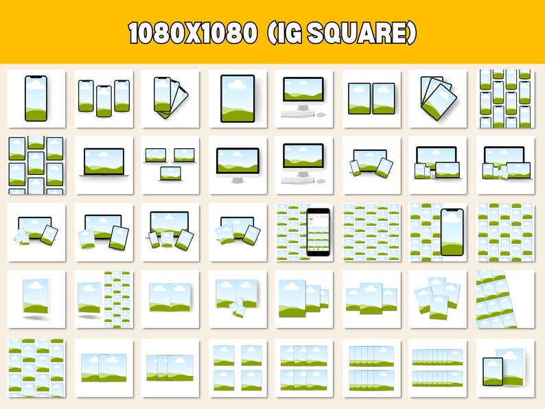 Canva Mockup Templates Bundle, Editable Mock Up, Drag and Drop Mockup ...
