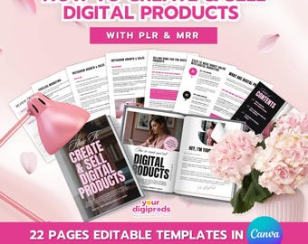 How to Create & Sell Digital Products Templates in Canva with PLR MRR Private Label Rights Master Resell Rights, Digital Products Guide