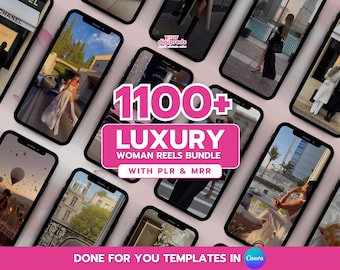 Luxury Women Stock Videos in Canva PLR MRR Private Label Rights Master Resell Rights, Aesthetic Reels, Instagram Reels Video, Stock Video,