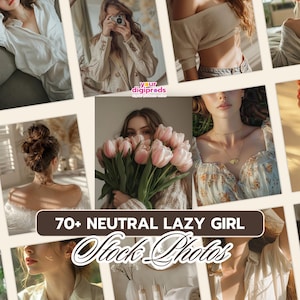 Neutral Faceless Girl AI Aesthetic Stock Photos PLR MRR, Aesthetic Woman Photos Bundle, Aesthetic NeutralBeautiful Woman Stock Images Bundle