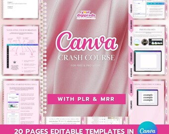 Canva Crash Course with PLR & MRR - Learn and Earn Private Label Rights Master Resell Rights Canva Basics