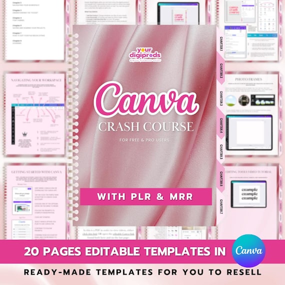 Canva Crash Course with PLR & MRR - Learn and Earn Private Label Rights Master Resell Rights Canva Basics