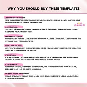 Money Mindset Planner Canva Templates With PLR MRR Private Label Rights ...