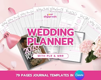 2026 Wedding Planner Printable Canva Templates, Wedding Planning Journal, Guest List Organizer, Bridal Planning, Wedding Planning Checklist
