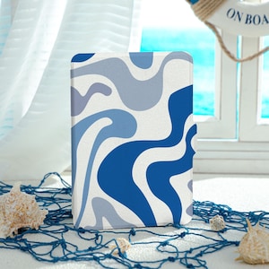 Ocean Swirl Kindle Case for 2024 Kindle 11th Gen 6",7" Kindle Paperwhite 2024 Cover Paperwhite 6.8" Case Kindle 12th Case, Personalised Gift