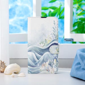 Capa de telefone personalizada Pearl of the Sea, capa de telefone tipo carteira com compartimento para cartão, capa de telefone tipo carteira para iPhone 16 15 14 13 Pro Max X XS