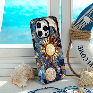 Starburst Sun Personalized Phone Case, MagSafe iPhone Case, Protective Cover for iPhone 16 15 14 13 12 11 Pro Max Mini 7 8 Plus X Case
