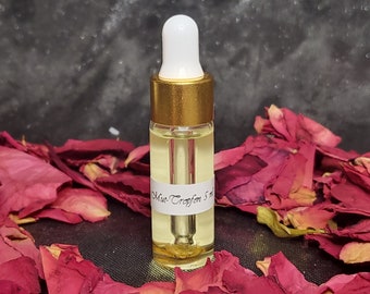 Der "Mut-Tropfen" Zauberöl/Ritualöl verleiht Mut & Kraft – zusätzlich mit Tigerauge im Öl (Heilstein) Zusatzkraft