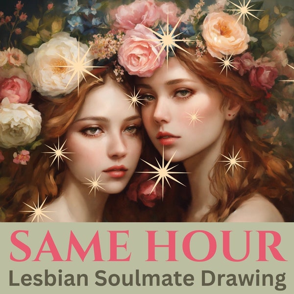 Same Hour- I Will Draw and Describe Your LGBTQ Soulmate, Lesbian Drawing, Gay Soulmate, Lesbian Soulmate, LGBTQ Reading Psychic |