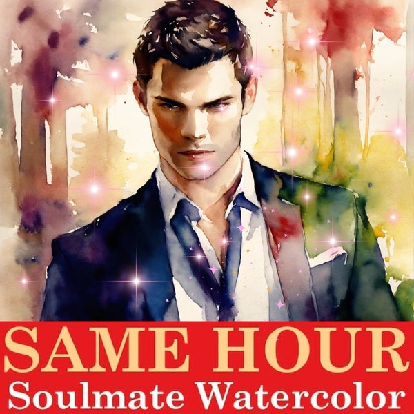 SAME HOUR – Fast - Draw My Soulmate In Watercolour Style & FREE Description Of Soulmate | Artist Psychic Drawing | Soulmate Reading |