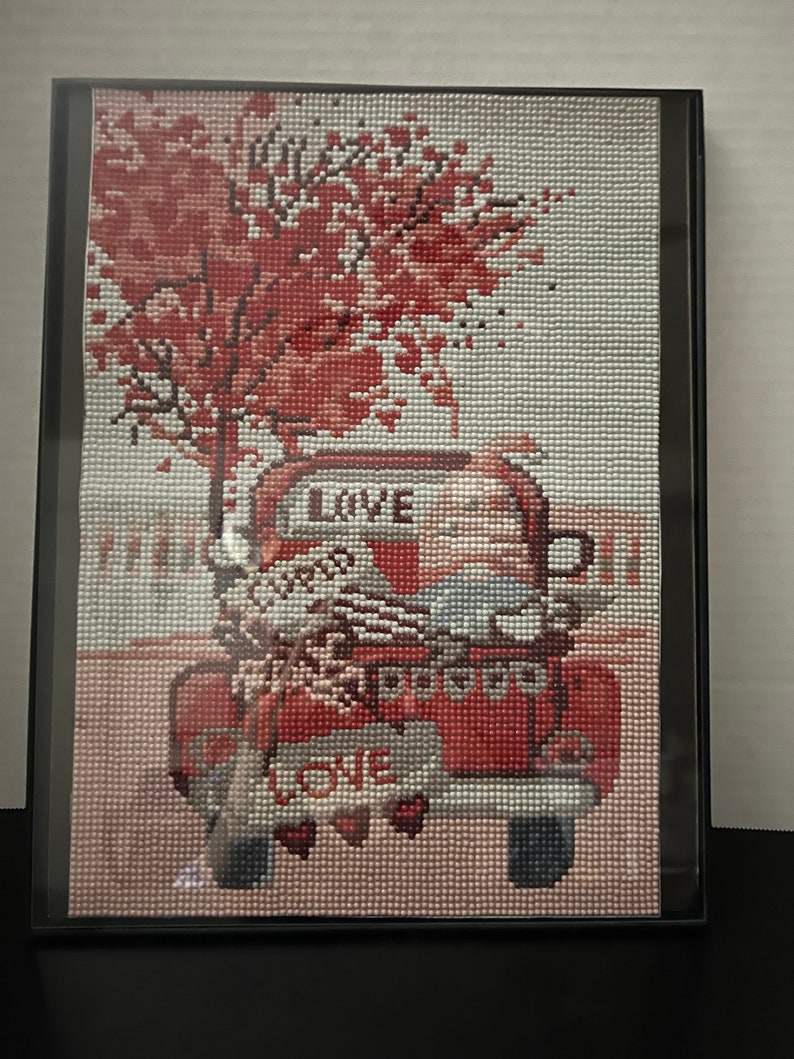 Completed Valentines Day Diamond Painting Etsy