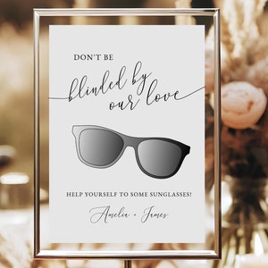Modern Minimalist Wedding Sign, Sunglasses Sign, Wedding Sunglasses Sign, Summer Wedding Decor, Please Take Some Shades