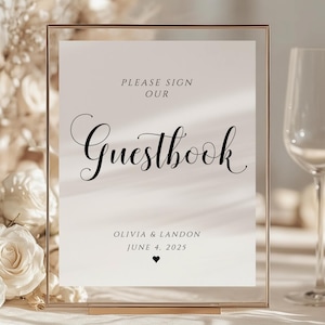 Please Sign Our Guest Book printable sign, Editable Please Sign Our Guestbook Sign, Printable Guest Book Sign, Instant Download