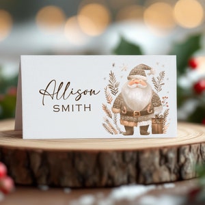Christmas Place Card Template, Christmas party place cards, Printable Christmas dinner name place card, Christmas Name Card, Place Card