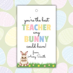 Easter gift tags for teachers, Editable Classroom Favor Tags, Printable Easter Gift Tags, Teacher Appreciation