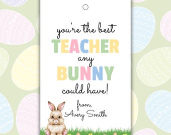 Easter gift tags for teachers, Editable Classroom Favor Tags, Printable Easter Gift Tags, Teacher Appreciation