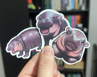 Moo Deng Pigmy Hippo Sticker Pack