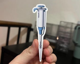 Handmade Pipetter Sticker, Science Lab Vinyl Decal