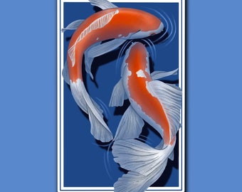 鯉のステッカー