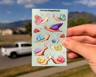 Snail Mini Sticker Bogen