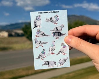Taube Mini Sticker Bogen