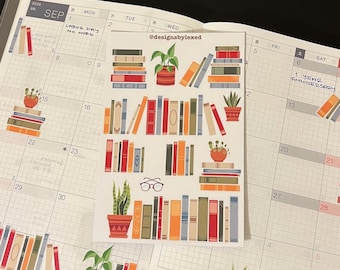 Bookshelf Sticker Sheet - Journal Stickers