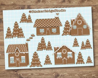 Lebkuchen Häuser - Journal Sticker