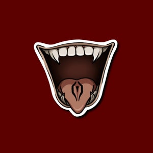 Sukuna Mouth, Jujutsu Kaisen Laminated Vinyl Sticker Hand Made Hand ...