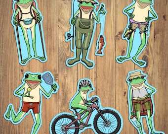 カエルのアクティビティステッカー