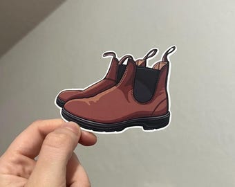 Blundstone Boots - Laminierter Vinyl-Aufkleber - Handgemacht - Handgezeichnet