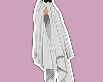 中指ゴーストステッカー