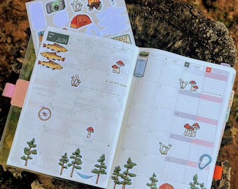 Camping Sticker Sheets, Journal Stickers