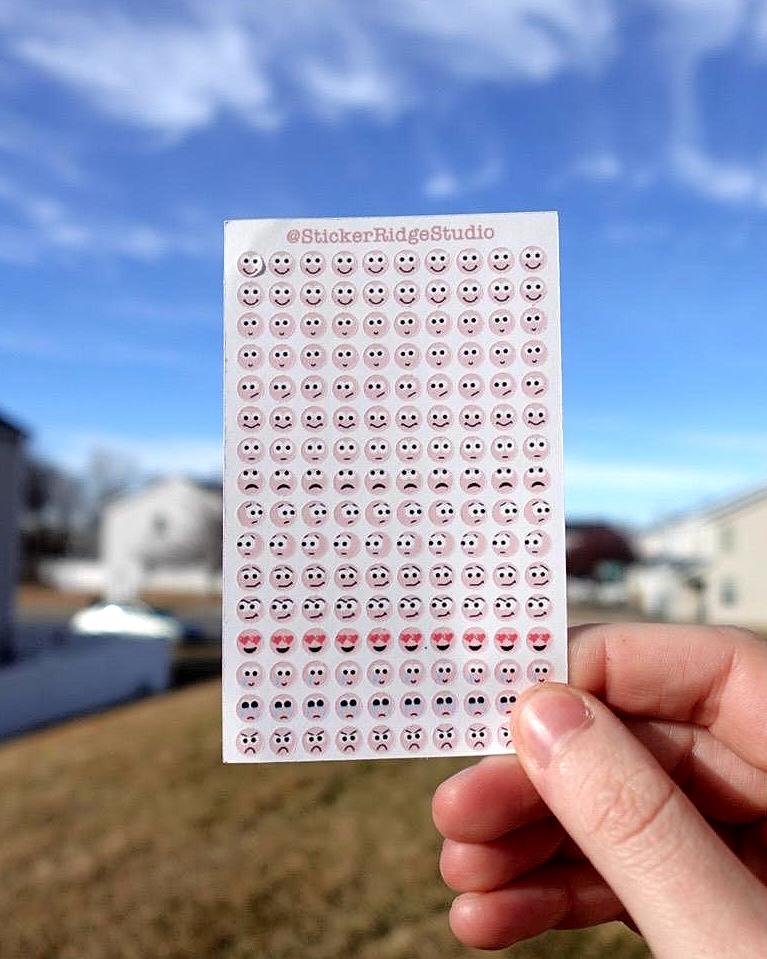 Journal Emotions Mini Sticker Sheet - Etsy