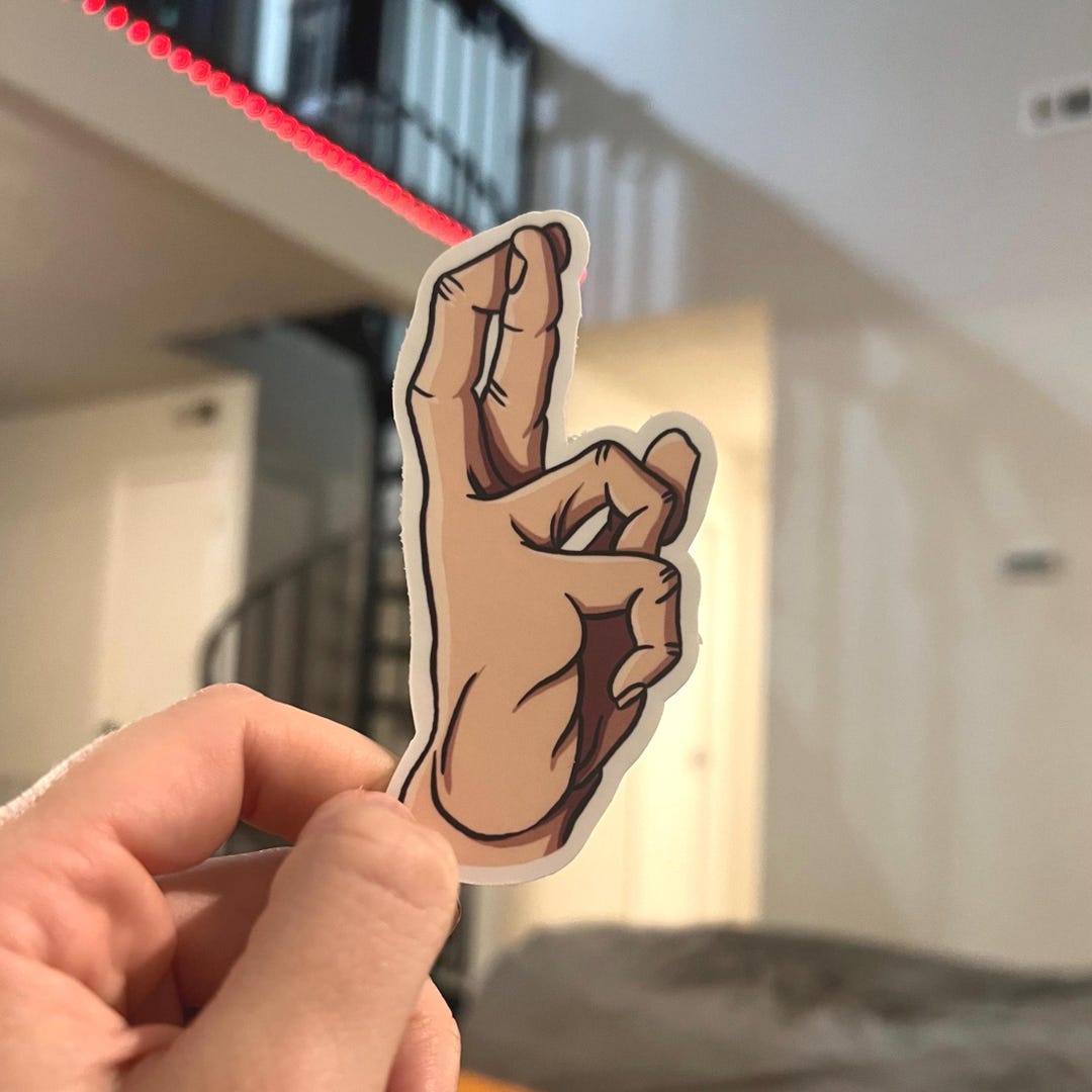 Gojo Domain Expansion Hand Sign, Jujutsu Kaisen - Laminated Vinyl ...