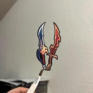 Solo Leveling swords - Laminated Vinyl Sticker - Hand Made - Hand Drawn