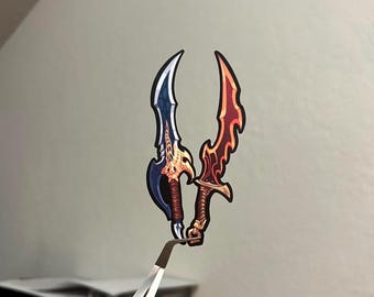 Solo Leveling swords - Laminated Vinyl Sticker - Hand Made - Hand Drawn
