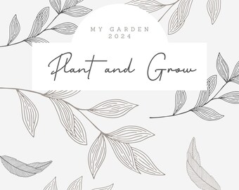 Digital Garden Planner Printable / Black and White Garden - Etsy
