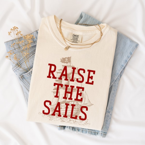 Raise the Sails Tee Shirt - S-XXL Gasparilla Pirate Festival Celebration, Tampa Bay, Unisex, Mens, Womens