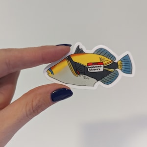 humuhumunukunukuapua&#39;a Reef Triggerfish Vinyl Sticker