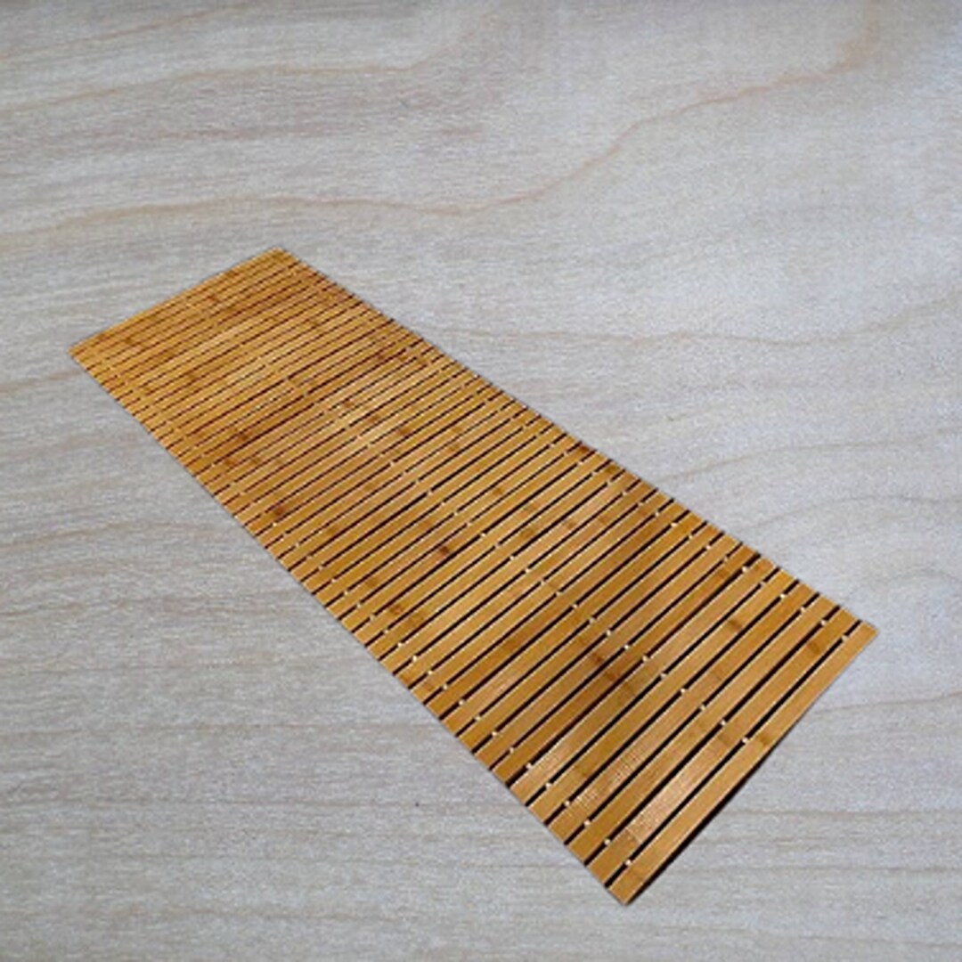 Non Slip Bath Floor Mat Bamboo Wood Bath Mat Bamboo Shower Mat - Etsy