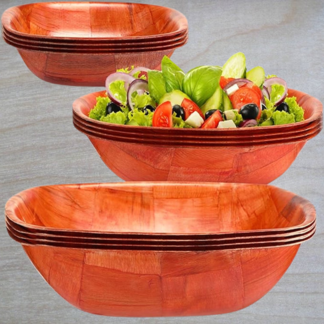 12 Pieces Wooden Salad Bowl 6 8 and 10 Inch Wooden Bowls 4 of Etsy