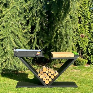 Gartengrill aus Eisen und Holz VIP Bild 2