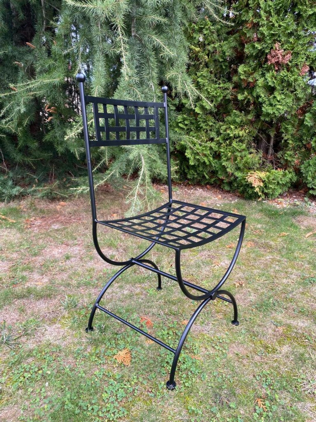 Wrought Iron Garden Chair Etsy