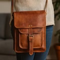 Handmade Vintage Leather Crossbody Bag – Full Grain Brown Shoulder Bag for Women & Men | Everyday Messenger Bag | Rustic Sling Bag product logo