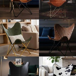 butterfly chair, mid century chair, leather chair, accent chair, bkf chair, sling chair, leather accent chair, living room chair, lounge chair, boho chair, luxury chair, modern accent chair, reading chair