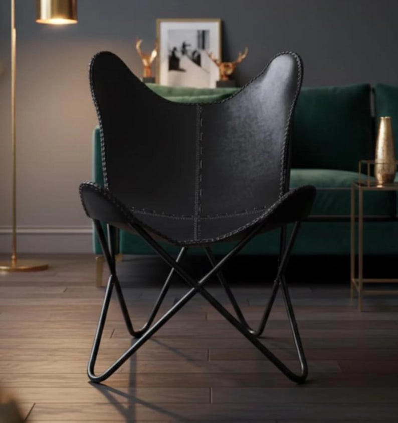 butterfly chair, mid century chair, leather chair, accent chair, bkf chair, sling chair, leather accent chair, living room chair, lounge chair, boho chair, luxury chair, modern accent chair, reading chair