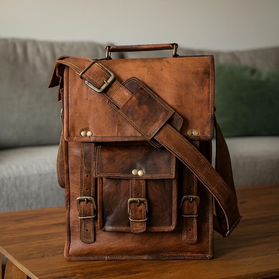 Personalized Handmade Leather Shoulder Sling Bag For Men & Women, Women Sling Purse, Mobile and Tablet Holder, Gift For Him/Her