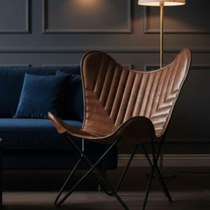 butterfly chair, mid century chair, leather chair, accent chair, bkf chair, sling chair, leather accent chair, living room chair, lounge chair, boho chair, luxury chair, modern accent chair, reading chair