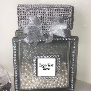 Decorative Designer Inspired Perfume Bottle (Glass), Bling Perfume Bottle, Sparkle Perfume Bottle, Decorative Bottle