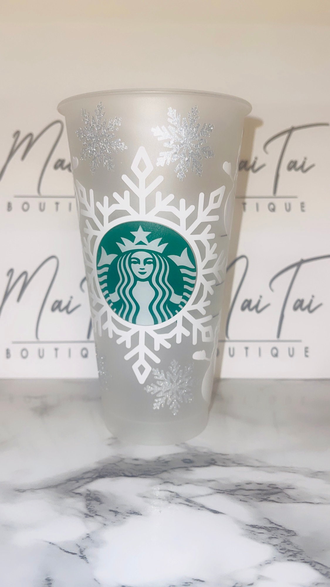 Snowman Snowflake Merry Christmas Starbucks Mug - Teeruto